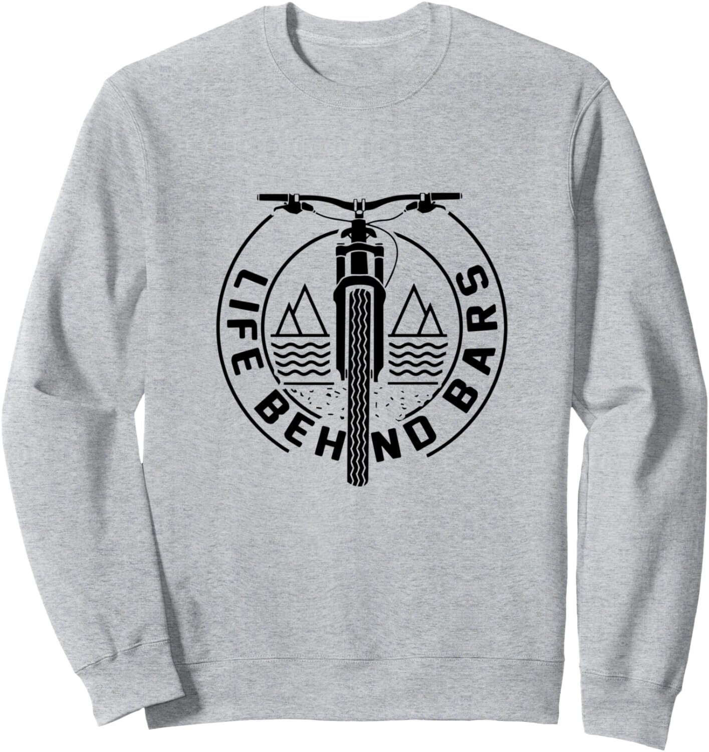 Long Sleeve Shirts for Men sweatshirt Life Behind the Wheel | Funny Bike Meme for Bike Lovers Sweatshirt Trendy Warmth