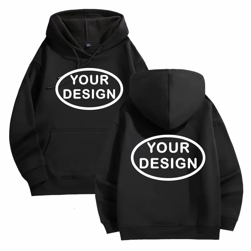 Custom printed mens and womens hooded sweatshirts loose casual fashionable long sleeved zipper embroidered street sports shirts 241118
