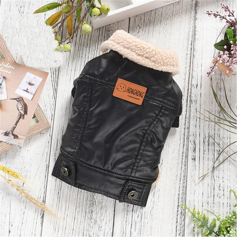 Pet Large Dog Clothes Winter Warm PU Coat For Large Dog Golden Retriever Labrador Coat Jacket Outfit REDBLACK Pets Clothing 7XL 241125