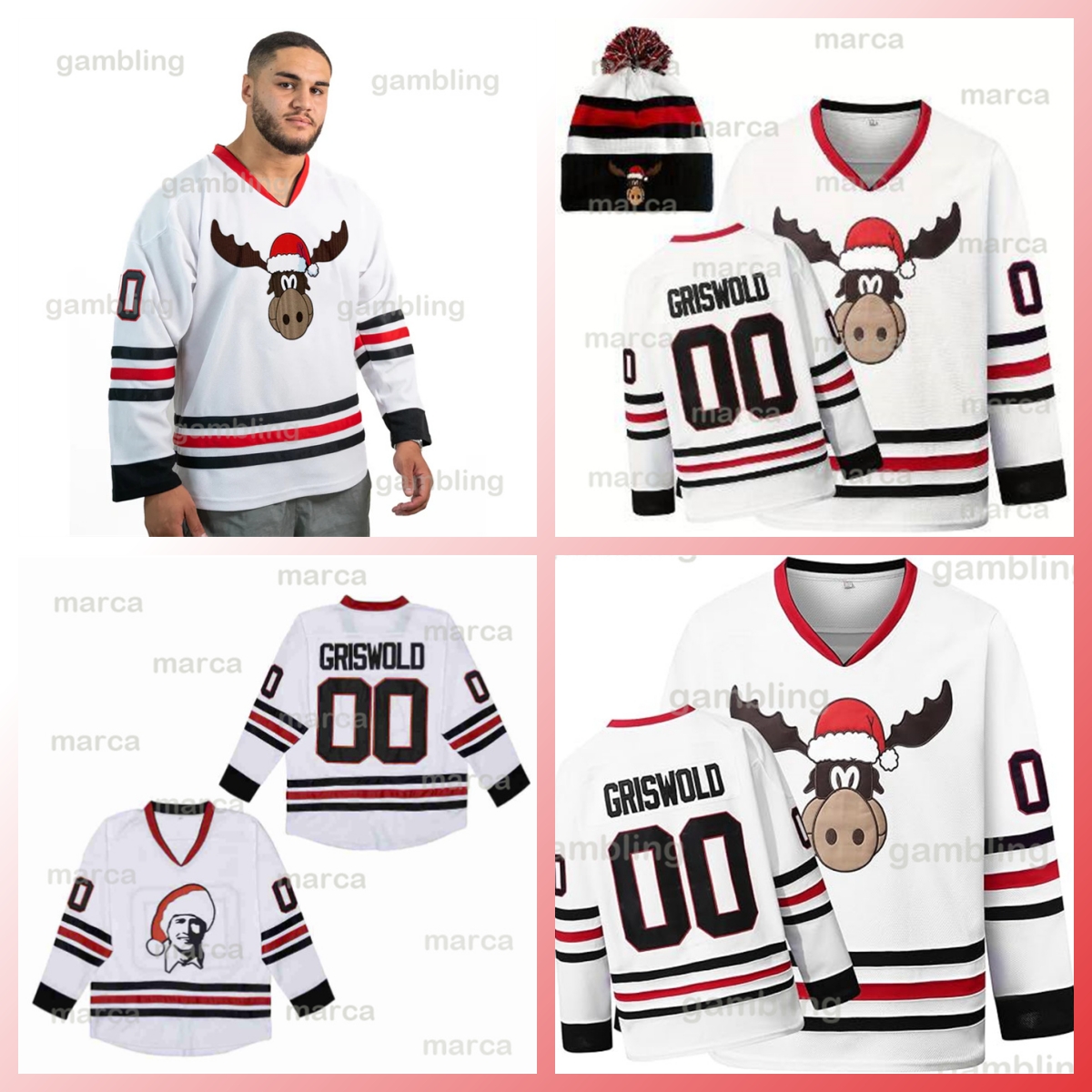 Griswold Chrismas Vocation Hockey Jersey Woolen Hats for Men/Youth Holiday Gift