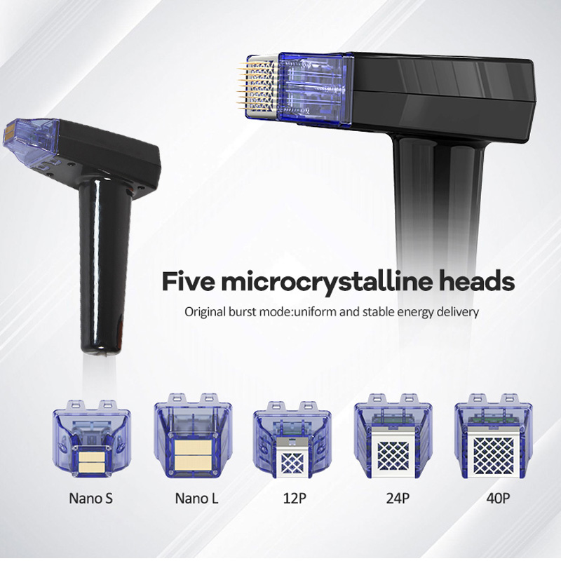 Radio frequency facial beauty micro needle machine portable rf anti aging fractional microneedle scar treatment device 2 handle