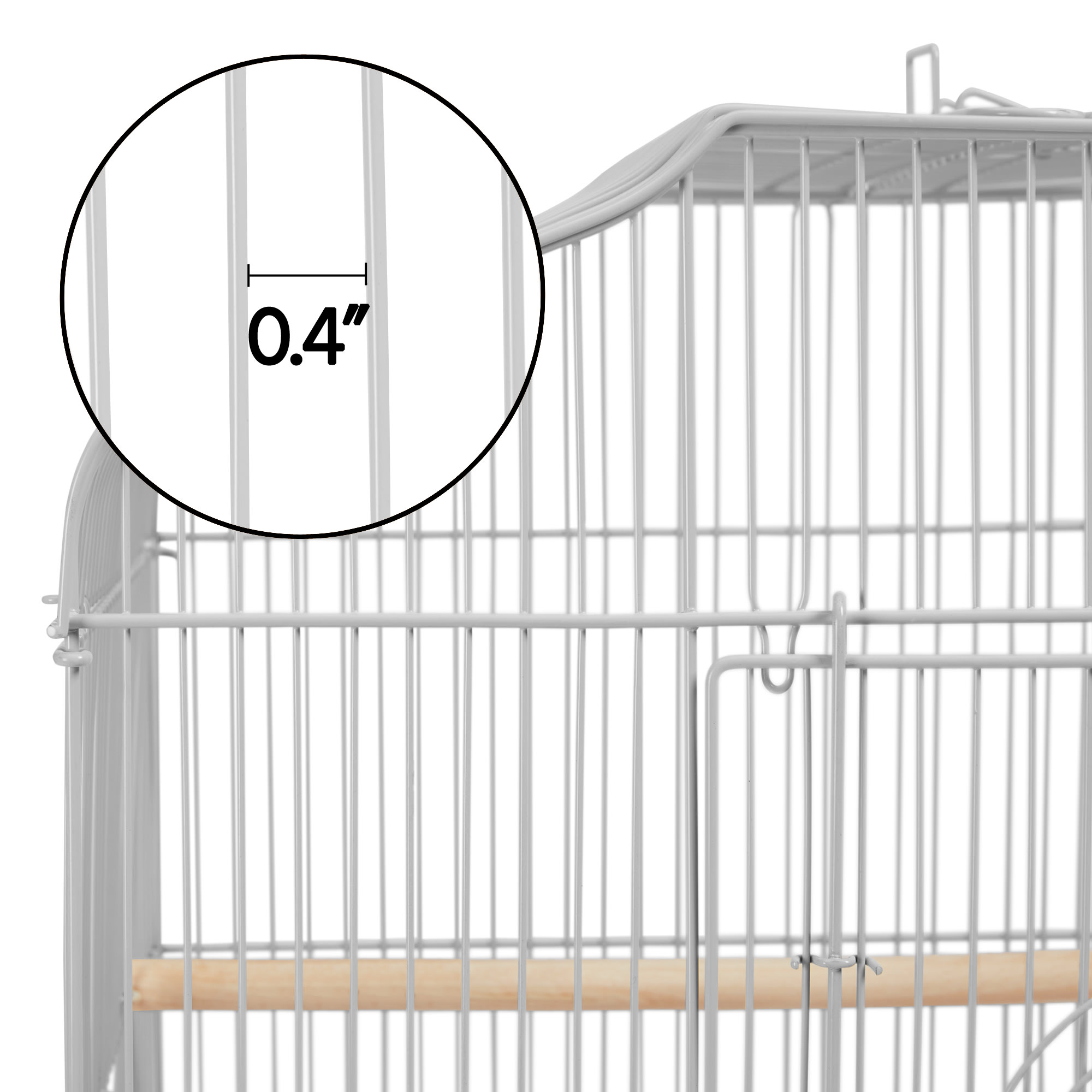 Topeakmart Light Gray Open Top Metal Bird Cage, 41" H