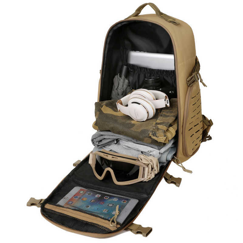 New Outdoor Large Capacity Tactical Backpack Multi functional Backpack Hiking, Camping, Leisure Bag Computer Bag 241125