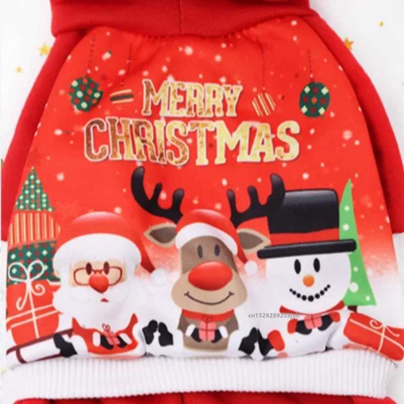Christmas Pet Clothes Dog Hoodies Autumn Winter Warm Coat for Small Medium Dogs Jacket Sweater Puppy French Bulldog ClothingXJ241125