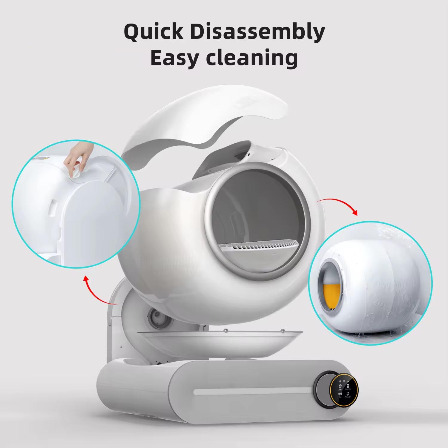 2024 New Automatic Cat Litter Box Smart App Control Self Cleaning Litter Boxes Cat Sandbox Electronic Pet Toilet Cat Supplies