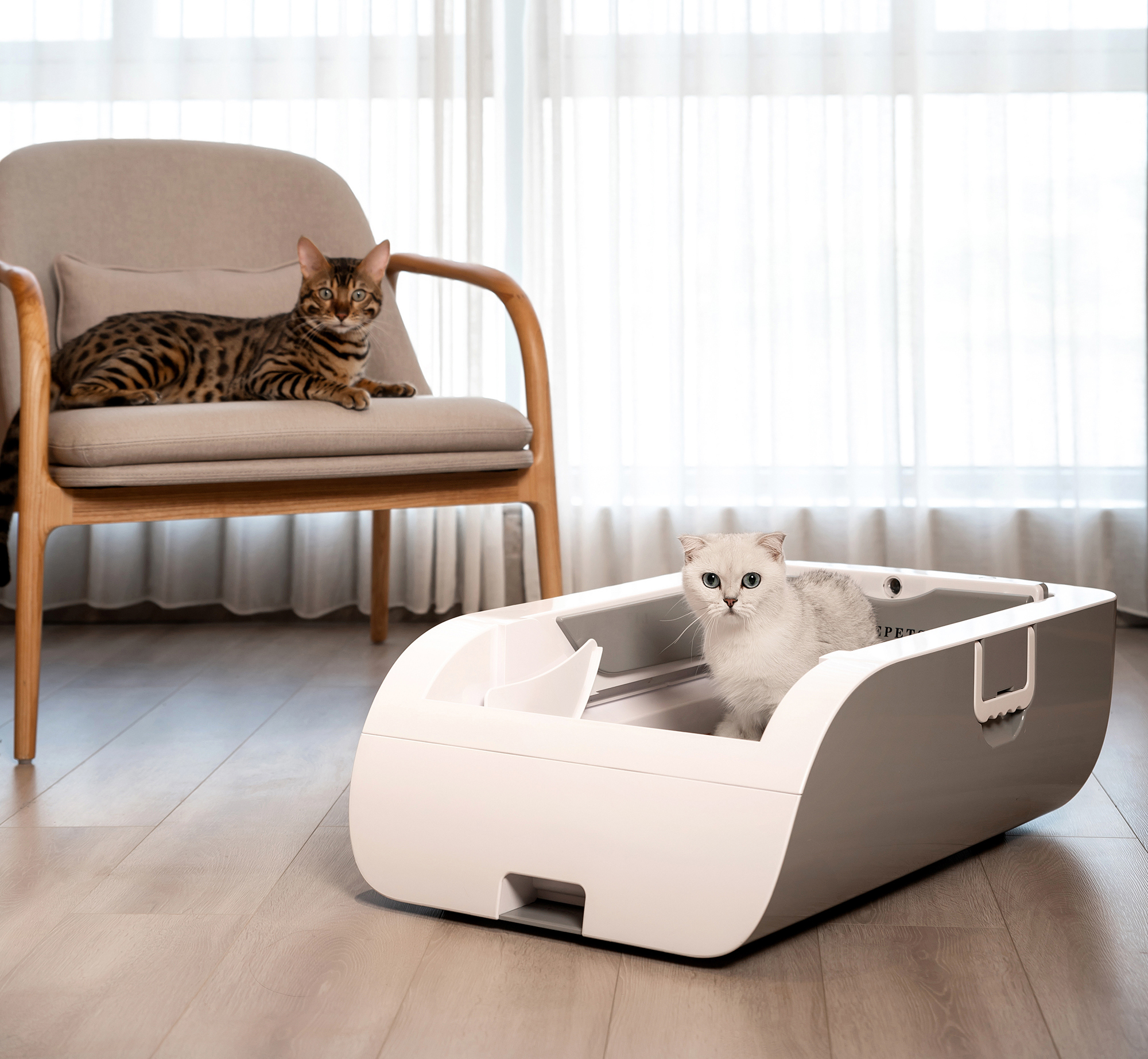 MA1-12Pro Wholesale cat litter toilet self cleaning cat litter box smart litter box for two cats with english instructionion