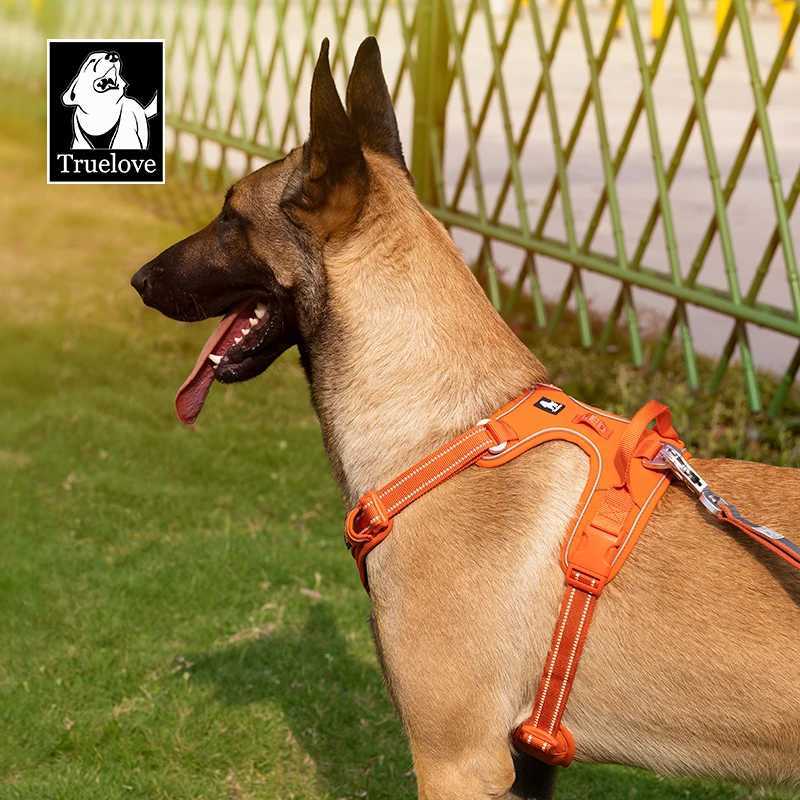True LOVE Pet Strap Non Pull Nylon Reflective Dog Strap Adjustable Comfort Control Step in Brilliant Truelove TLH5654 X241125