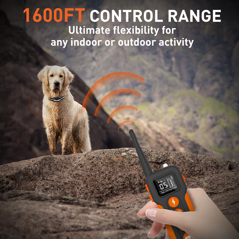 2024 New Arrival Long Range Rechargeable Dog Care Anti Barking Dog Remote Led Display Dog Training Collar With Beep Vibration