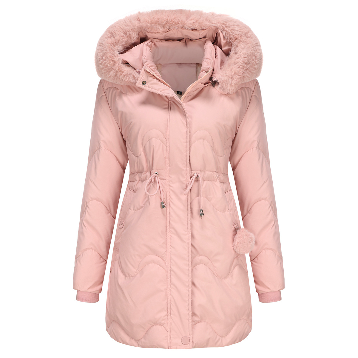 trench coat women designer clothes for women Winter Women's Cotton Clothes Mid Length Warm Jacket for Autumn and Winter Detachable Cap clothes wo