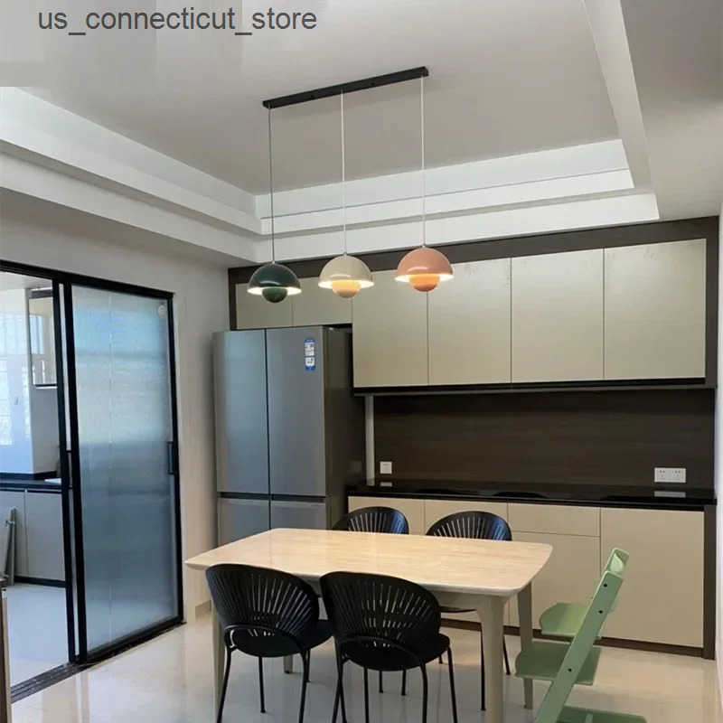 Pendant Lamps Nordic Semicircular Pendant Light Modern Color Restaurant Simple Hanging Lamp Denmark Indoor Living Room Bar Led Pendant Lamp L240910