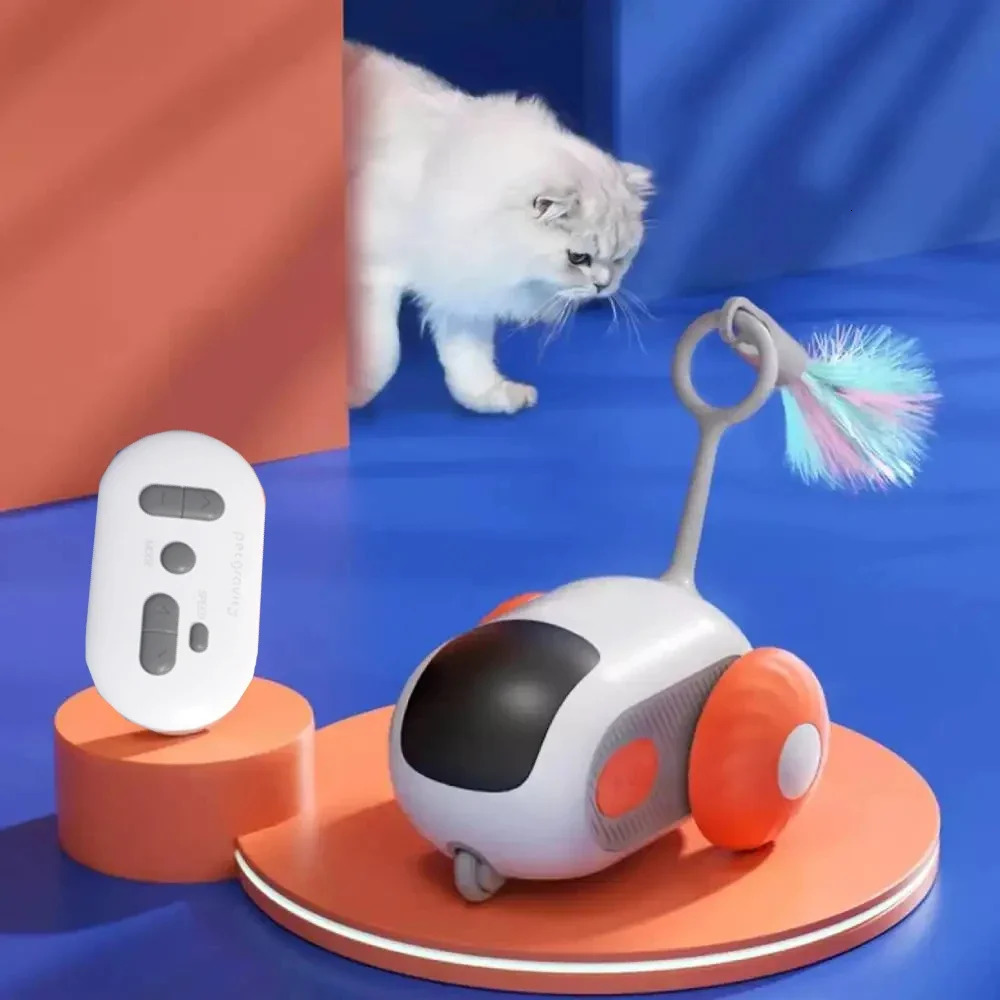 Drop Smart Cat Toy Automatic Moving Remote Controlled Toy Car for Cats Dogs Interactive Playing Training Pet Supplies 241125
