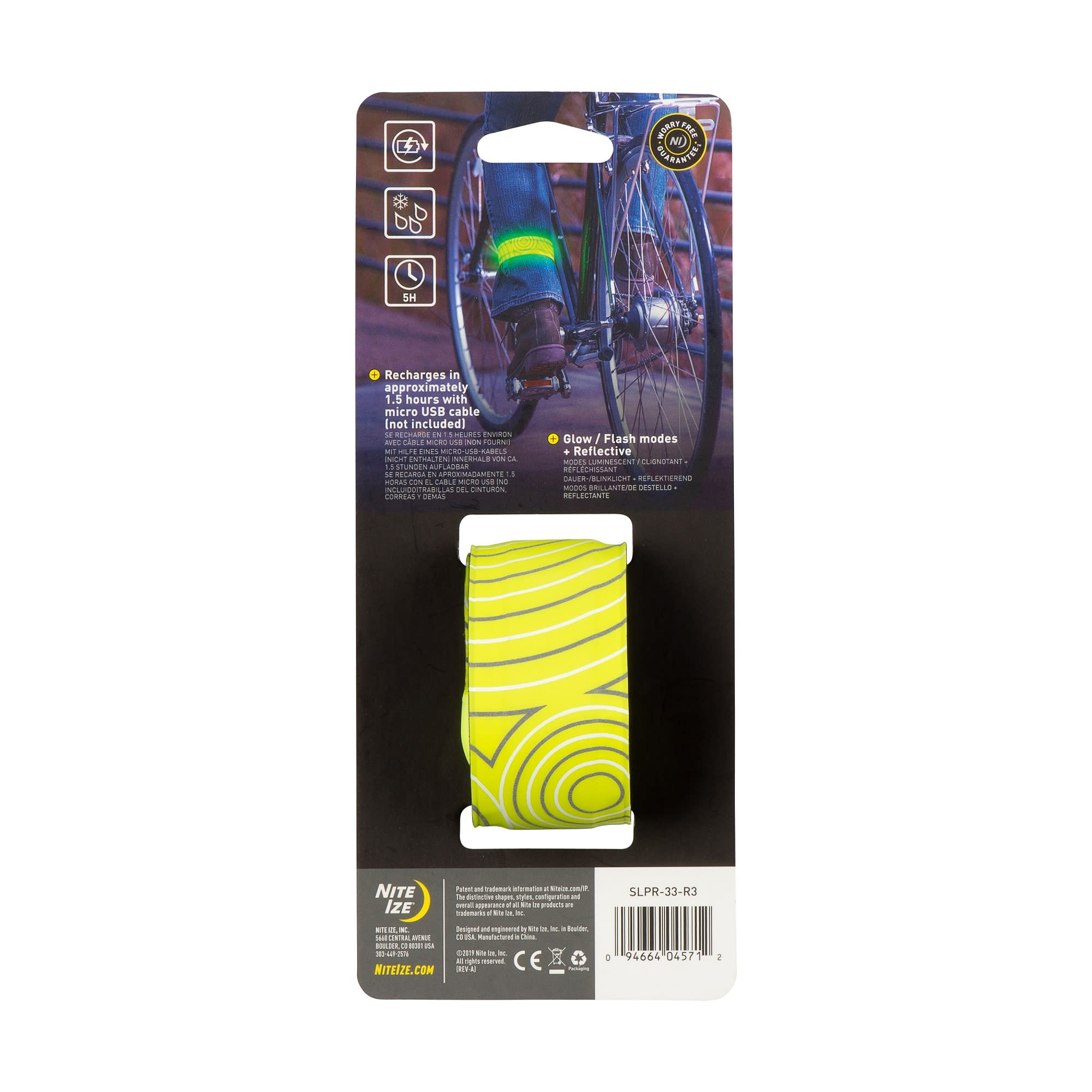 Nite Ize SlapLit Yellow Rechargeable LED Slap Wrap