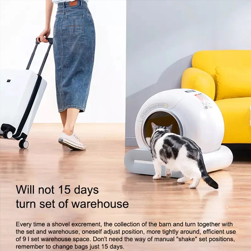 Smart Quick Self Cleaning Big Cat Toilet Automatic APP Remote Control Auto Cat Litter Box