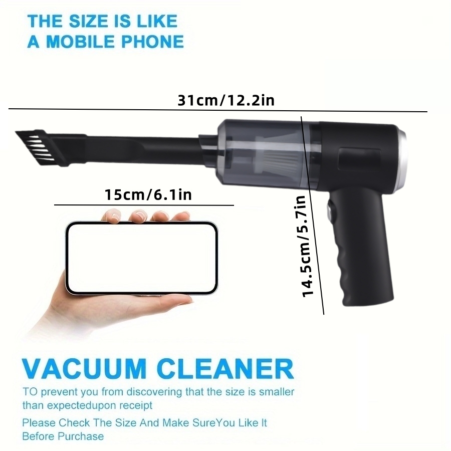 Compact Handheld Auto Vac for Easy Cleaning of Cars & Vehicles