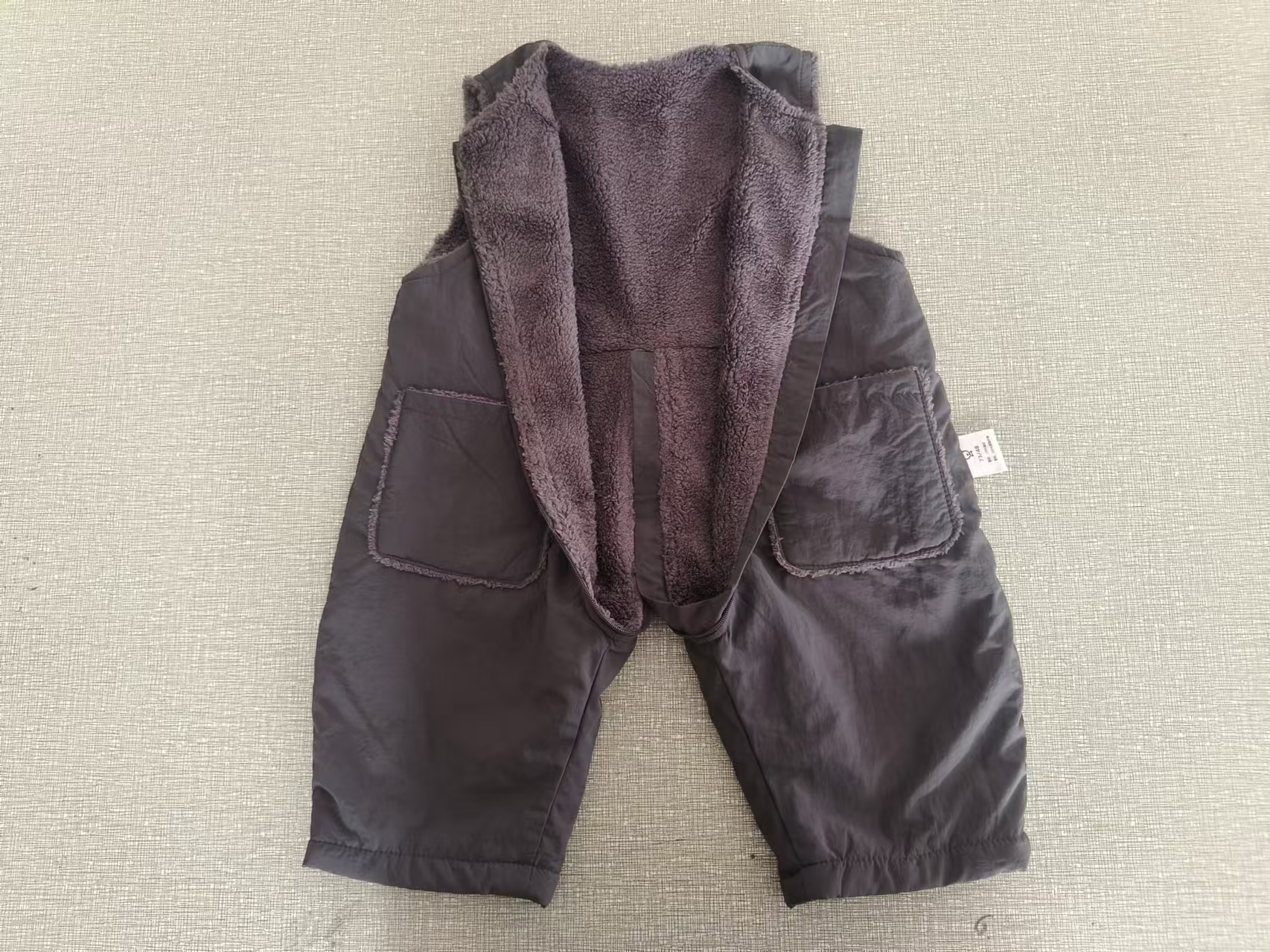Deep Grey Unisex Protective Jumper Overall with Padded Design for Both Genders