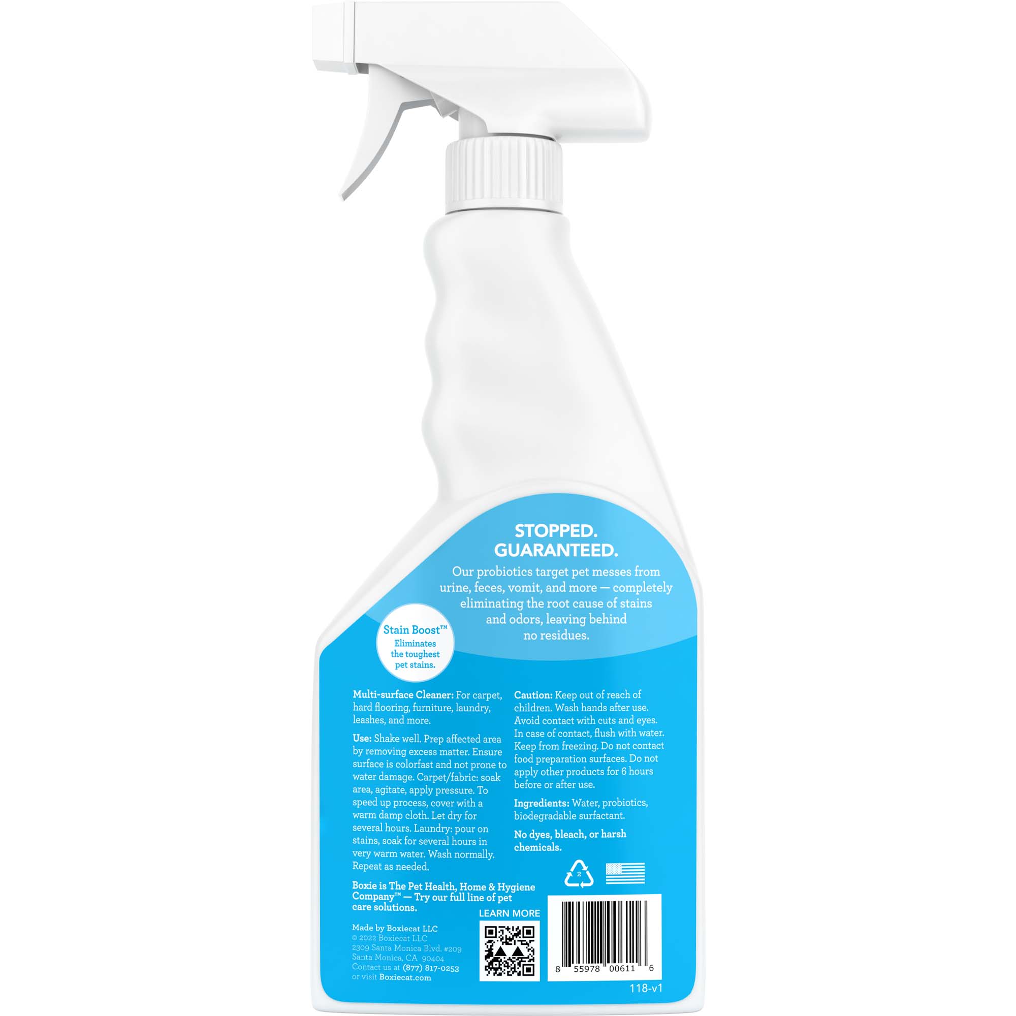 Boxiecat BoxiePro Extra Strength Unscented Stain & Odor Stopper for Dogs, 24 fl. oz.
