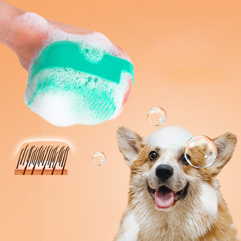 Pet Shampoo Massager Brush Bathroom Puppy Dog Brush Cat Massage Comb Grooming Soft Dog Cleaning Shower Brush Pet Accessories