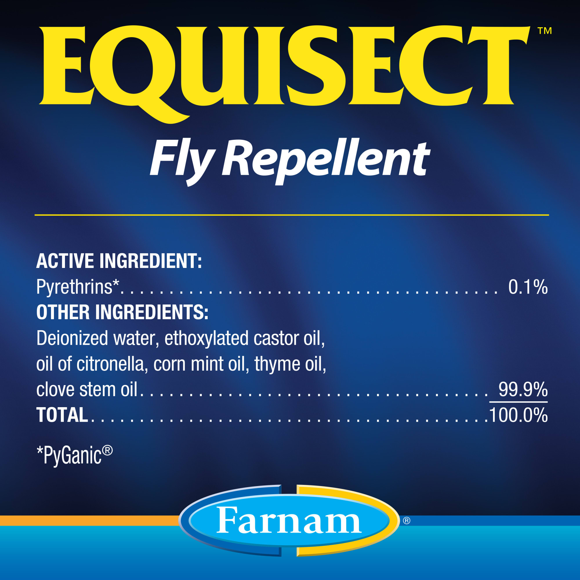 Farnam Equisect Botanical Fly Repellent for Horses, Dogs and Cats, 32 fl. oz.