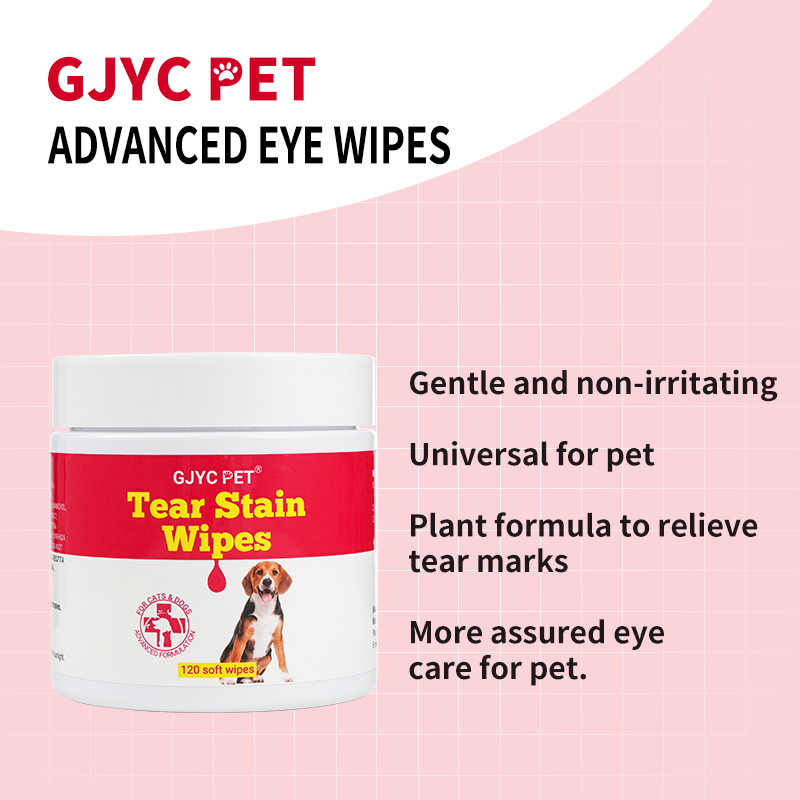 GJYC PET Dog Ear Wipes Eco Organic Thickened Biodegradable Tear Stain Cleaning Pet Eye Wipes