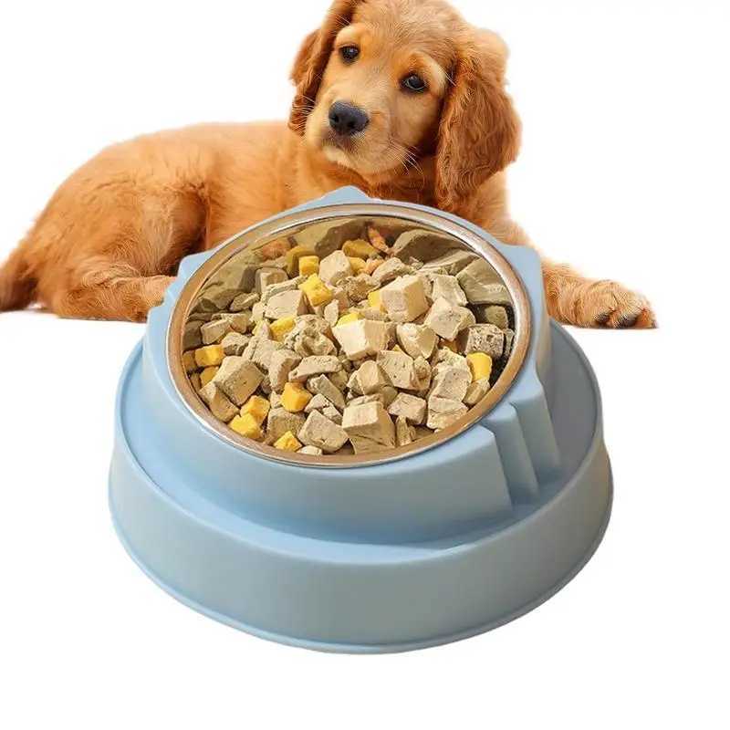 Cat Bowl Non-Slip Pet Stainless Steel Food Bowls Ergonomic Design Cat Dog Food Bowl with 15 Degree Oblique Mouth Puppy FeedingXJ241125