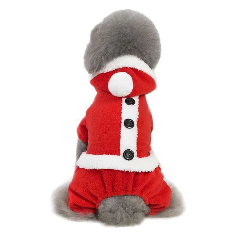 Christmas Pet Dog Winter Warm Dog Dresses For Small Dogs Dog Jumpsuits Dress Couple Chihuahua Yorkshire New Year Jacket ApparelsXJ241125
