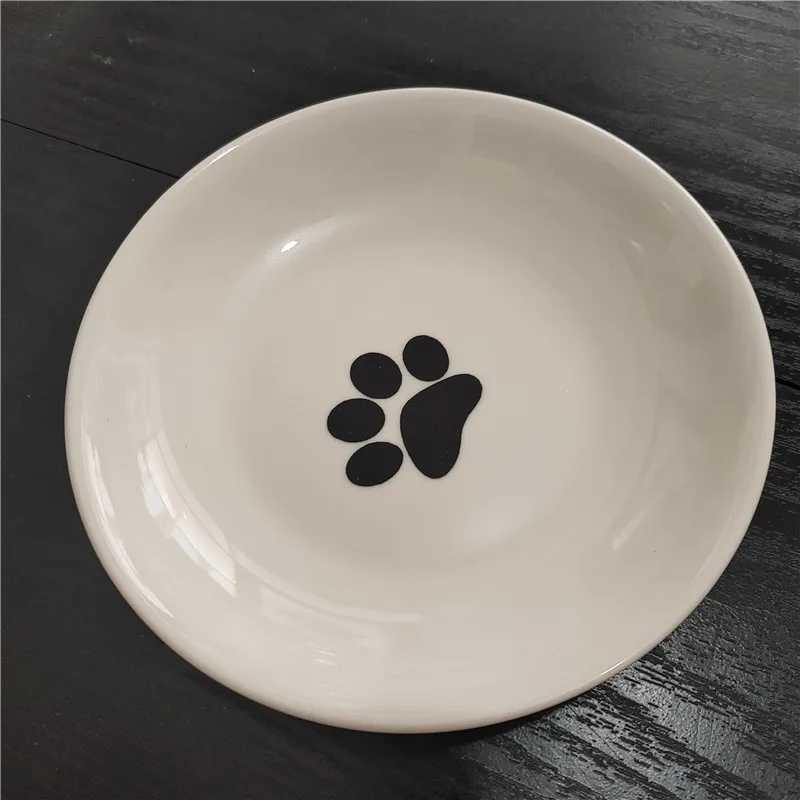 New Cute Patterns Ceramic Pet Bowl Cute Cat Bowl Food Basin Dog Pot Pet Eat Bowls Round Ceramic Bowls FeedersXJ241125