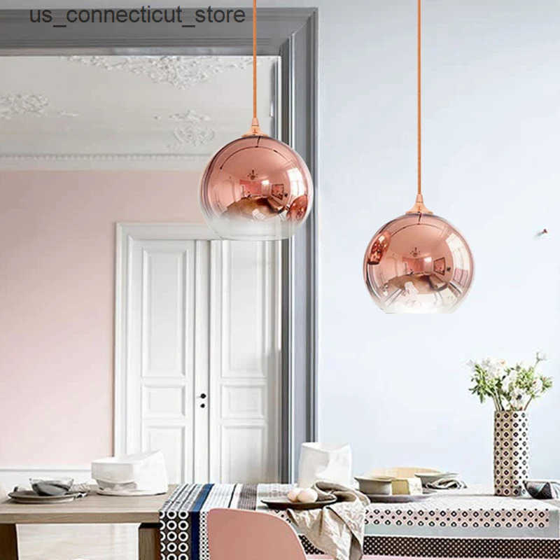 Pendant Lamps Modern Pendant Lights Glass Ball Hanglamp For Dining Room Bedroom Nordic Home Decor Luminaire Suspension E27 Kitchen Fixtures L240910