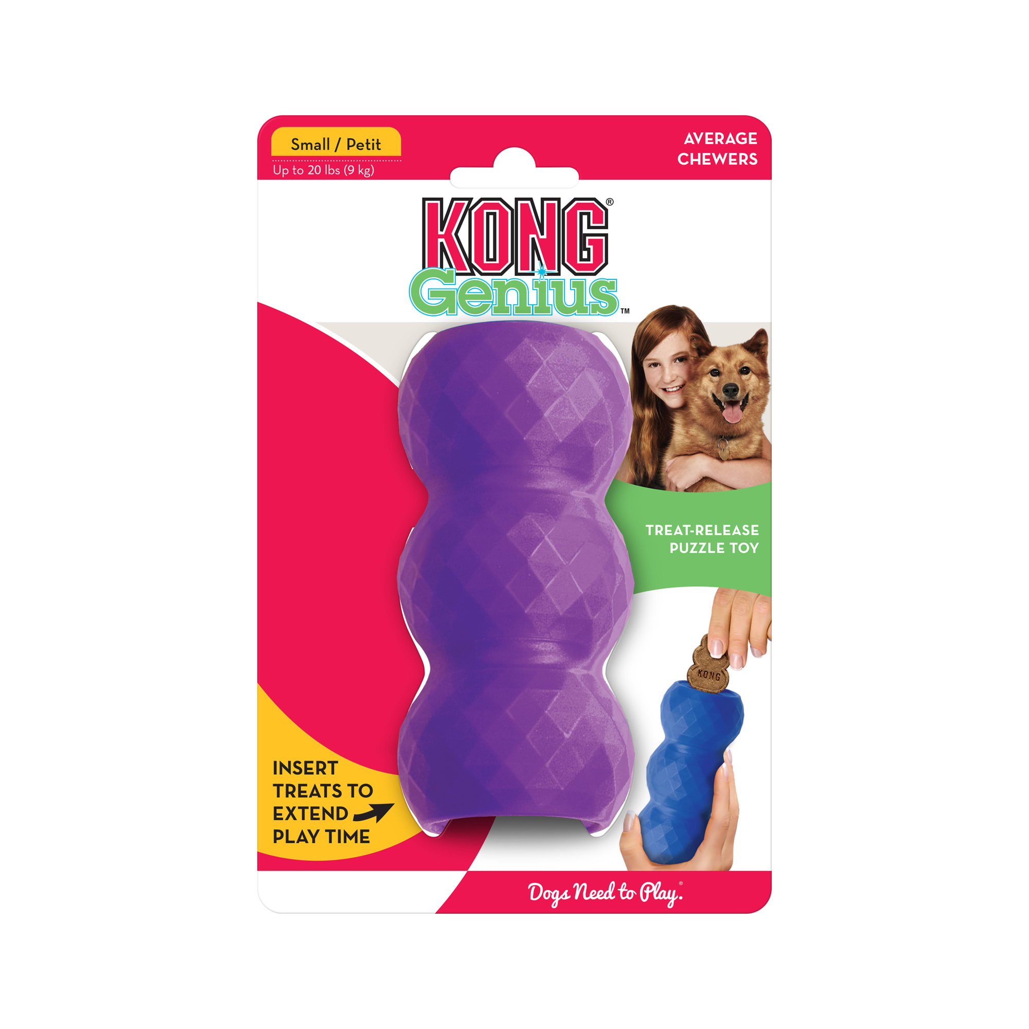 KONG Genius Mike Assorted Dog Toy, Small