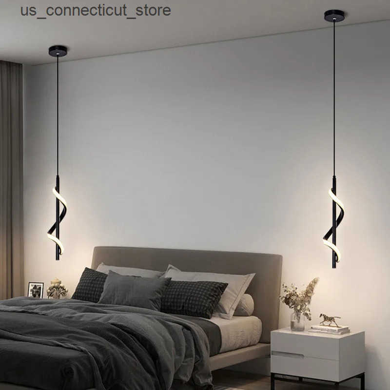 Pendant Lamps Lustre Bedside Rotating Chandelier Pendant Lights Lampara Colgante Techo Luminaire Suspendu Quarto Casal Chambre Kroonluchters L240910
