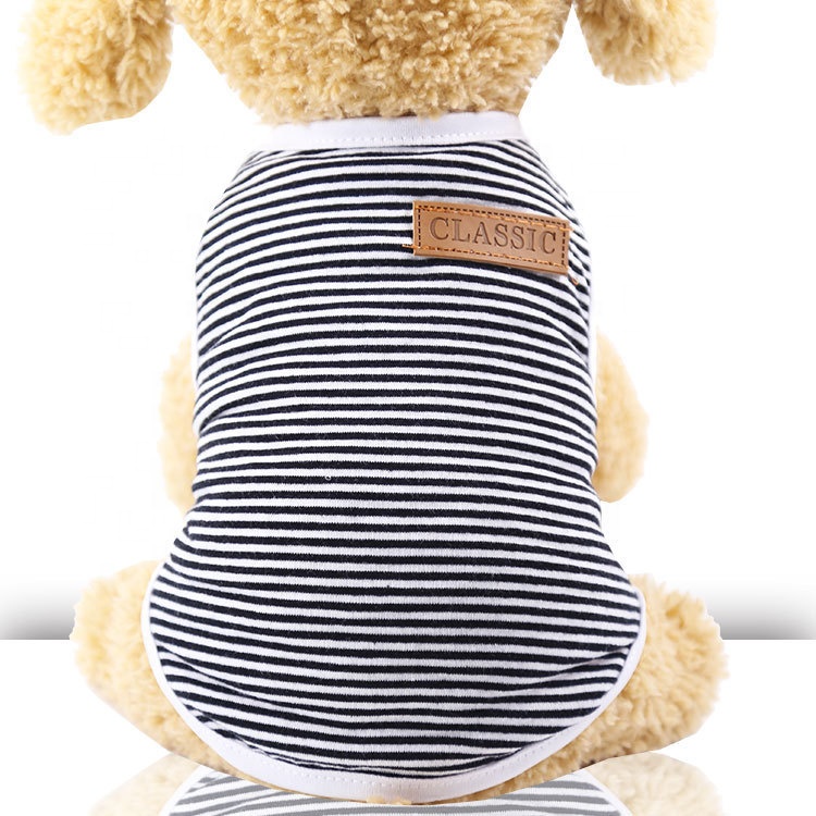 2022 Hot Sale Pet clothes cotton striped vest small and medium sized dog supplies clothing manufacturers wholesale