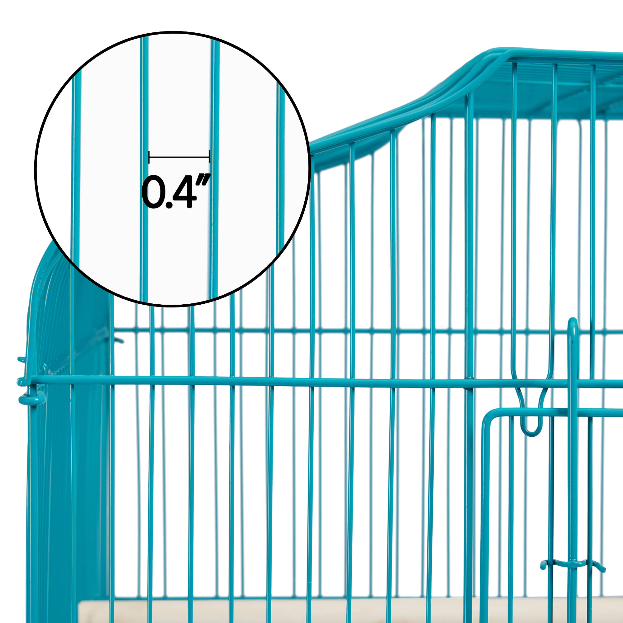 Topeakmart Teal Blue Open Top Metal Bird Cage, 41" H