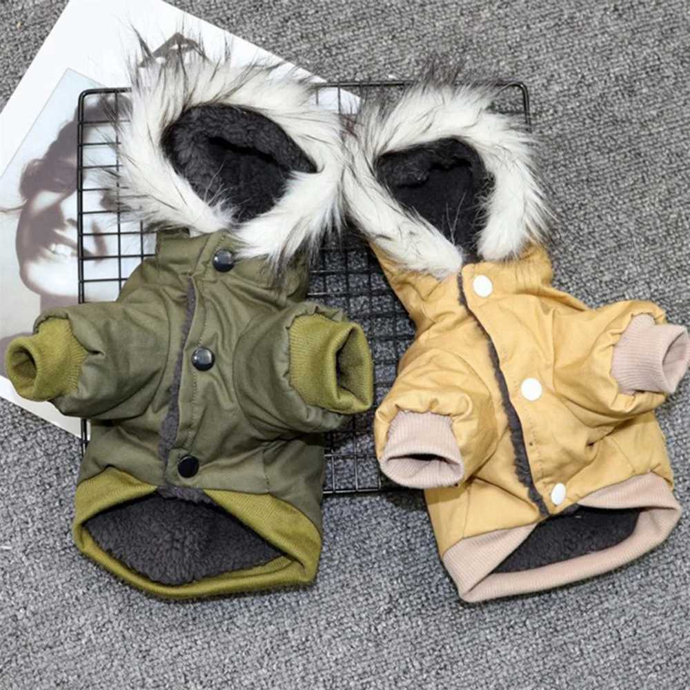 Pet Dog Hooded Jacket With Harness Winter Warm Dog Clothes Waterproof for Small Medium Dogs Coat Chihuahua Tactic OutfitXJ241125