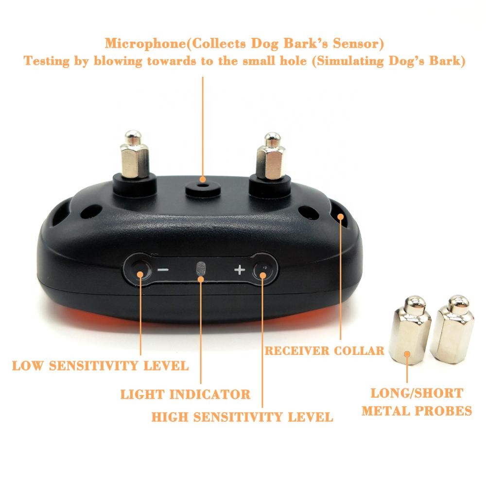 Hot Selling A mazon Pet Accessories Portable Electric Shock Device No Bark Dog Collar For French Bulldog