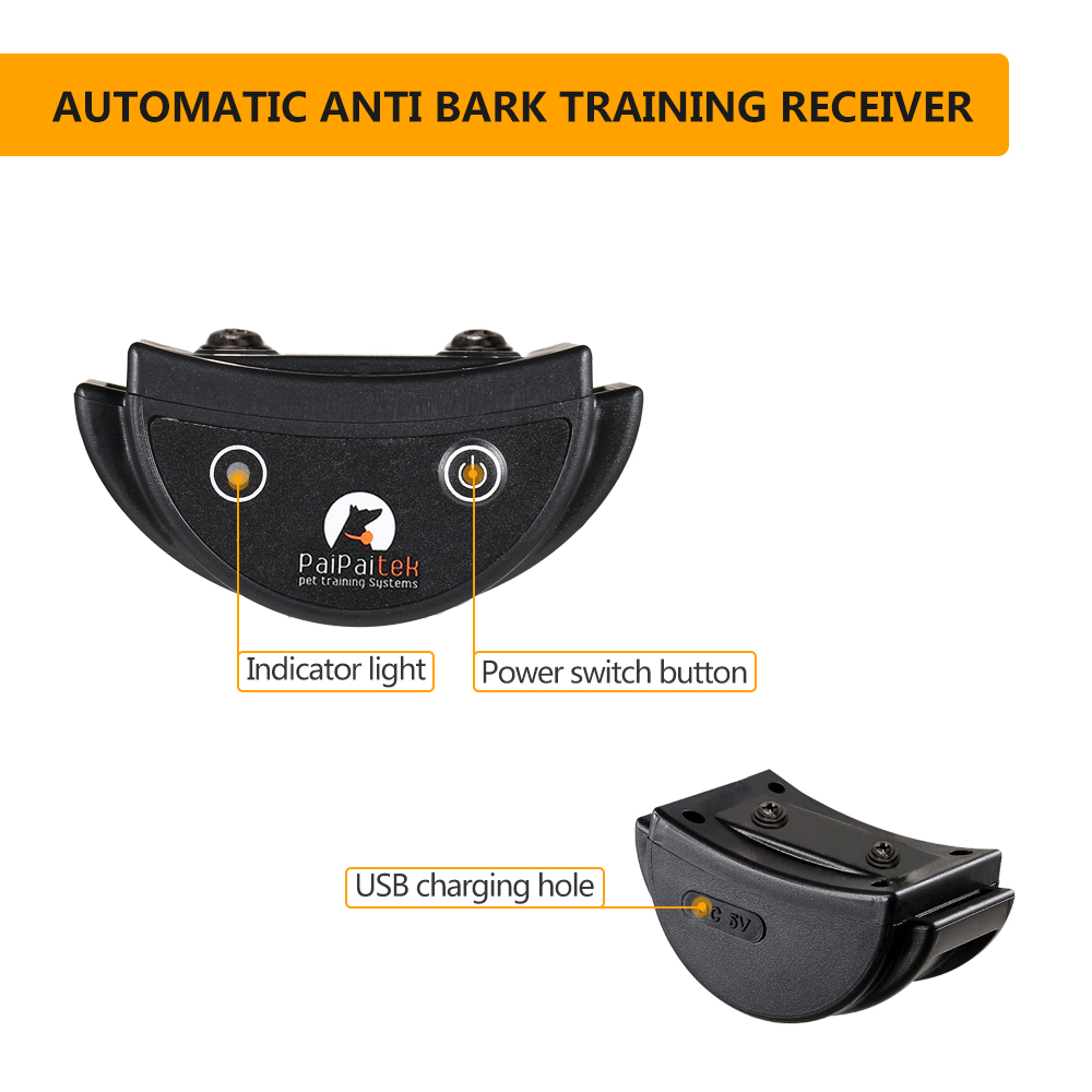 No Shock Safe Vibrate dog beeper personalized no bark training collar for dog