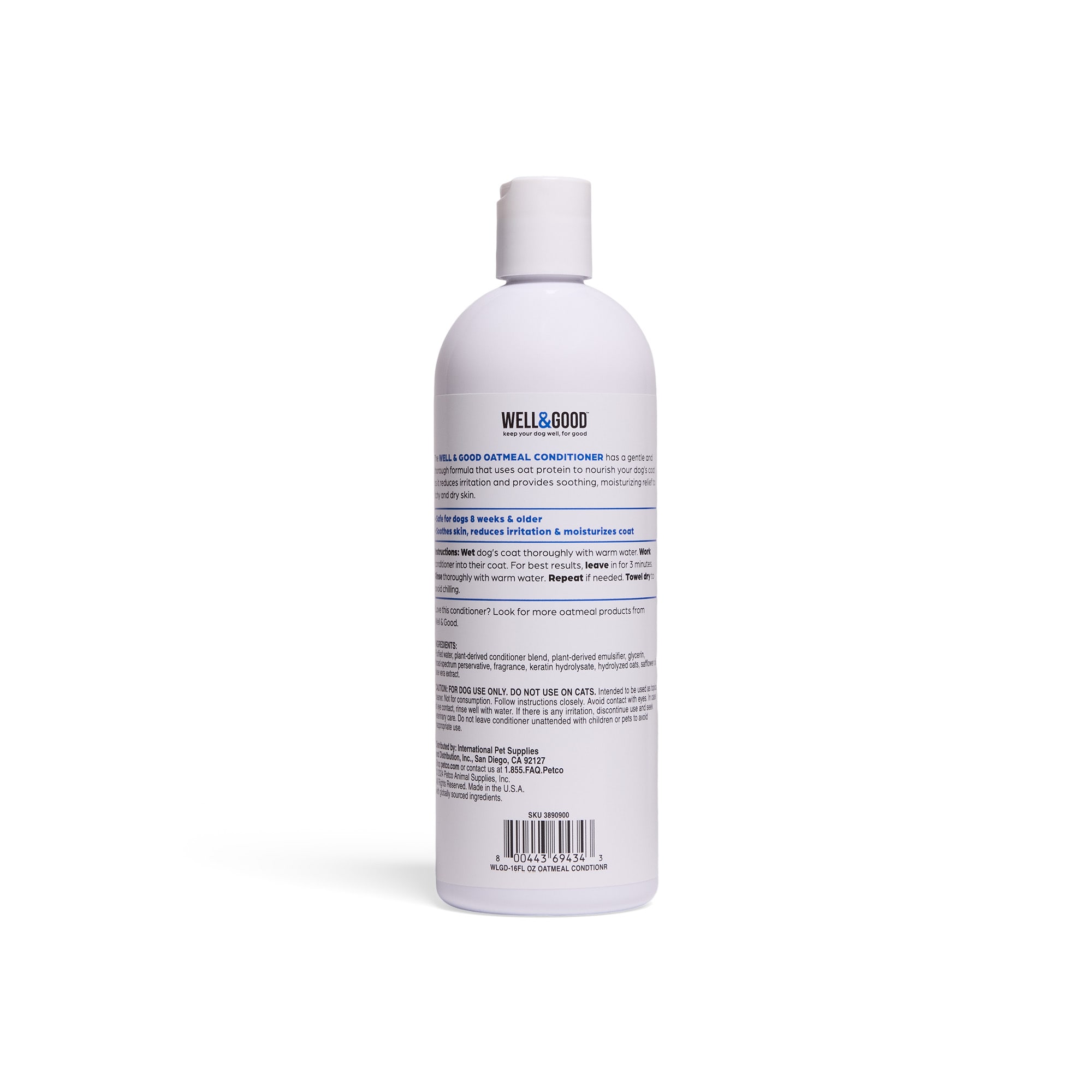 Well & Good Oatmeal Dog Conditioner, 16 fl. oz.