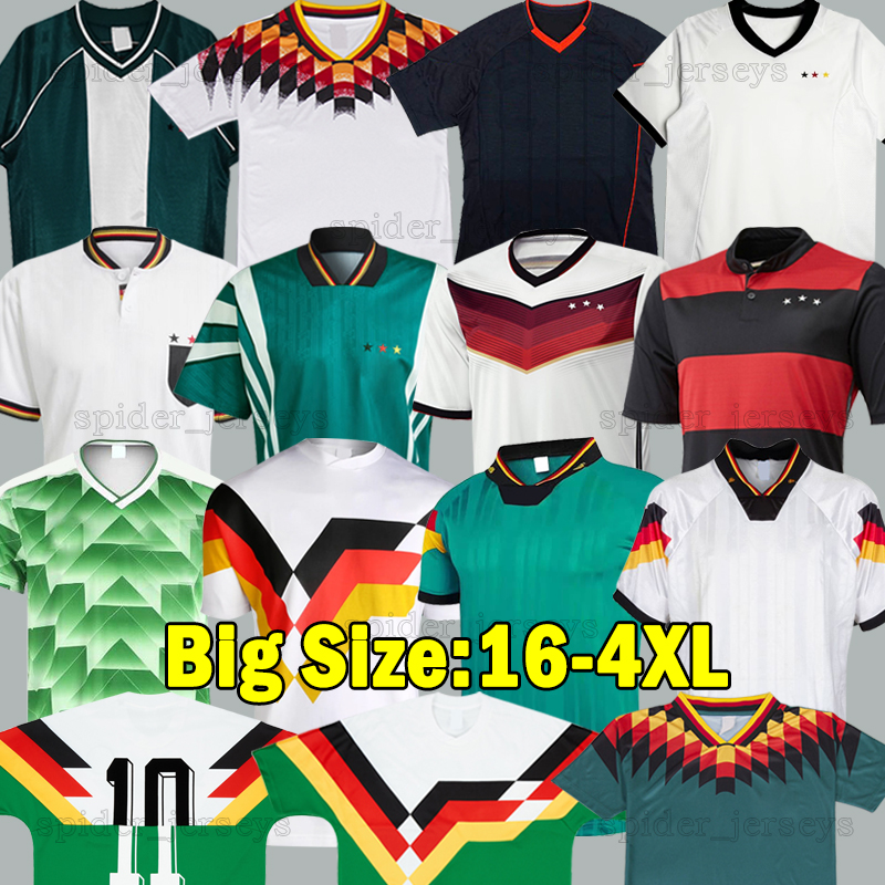 XXXL 4XL 1986 1990 1992 Retro Soccer Jerseys GermanyS BREHME KOHLER 1994 1996 1998 LITTBARSKI 2002 2010 Hassler MULLER 2014 Long sleeve Football Shirts kids kits Sets