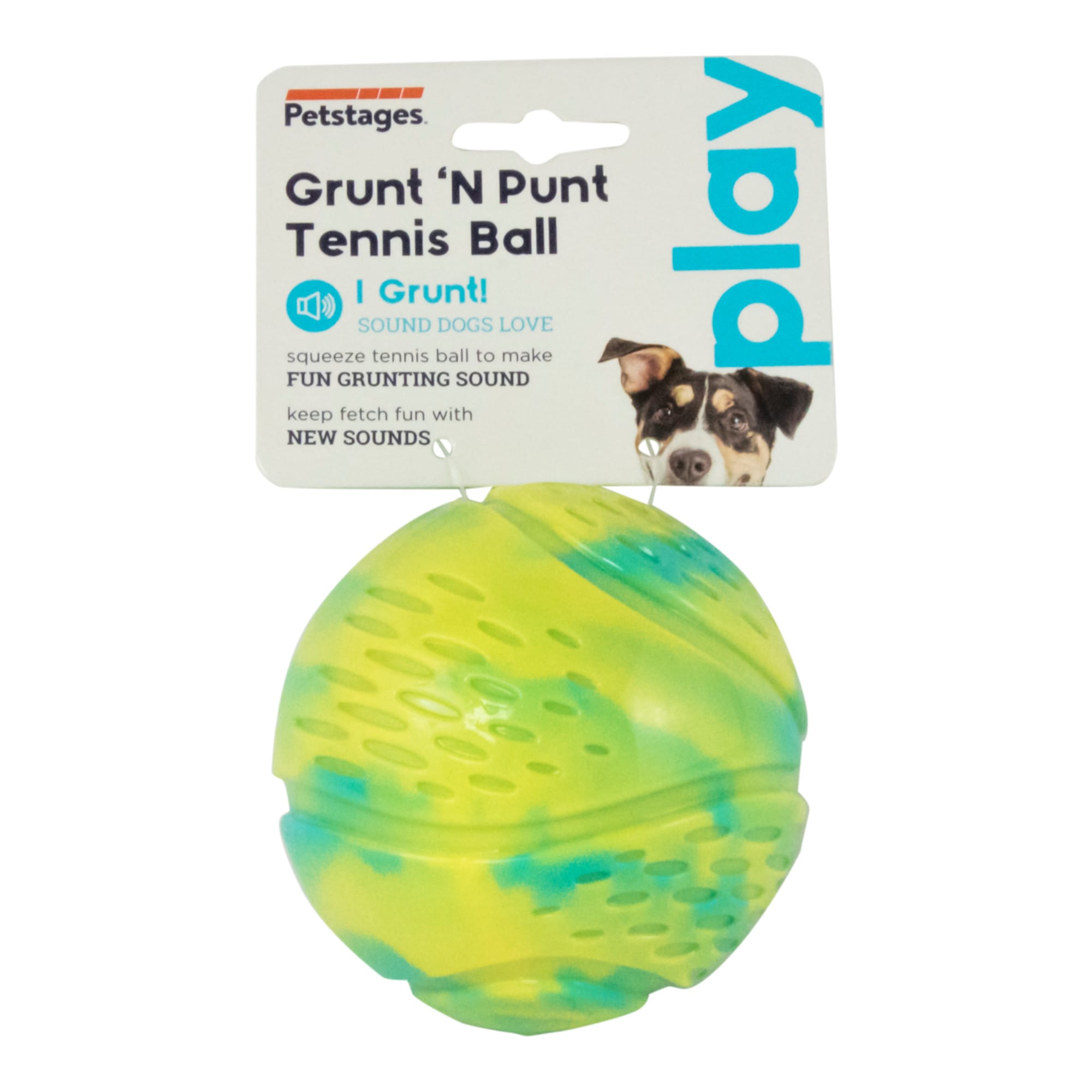 Petstages Multi Grunt N' Punt Tennis Ball Fetch Dog Toy, X-Small