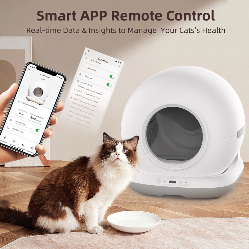 OEM Automatic Cat Litter Box Smart App Control Self Cleaning Litter Boxes Cat Sandbox Electronic Pet Toilet Cat Supplies