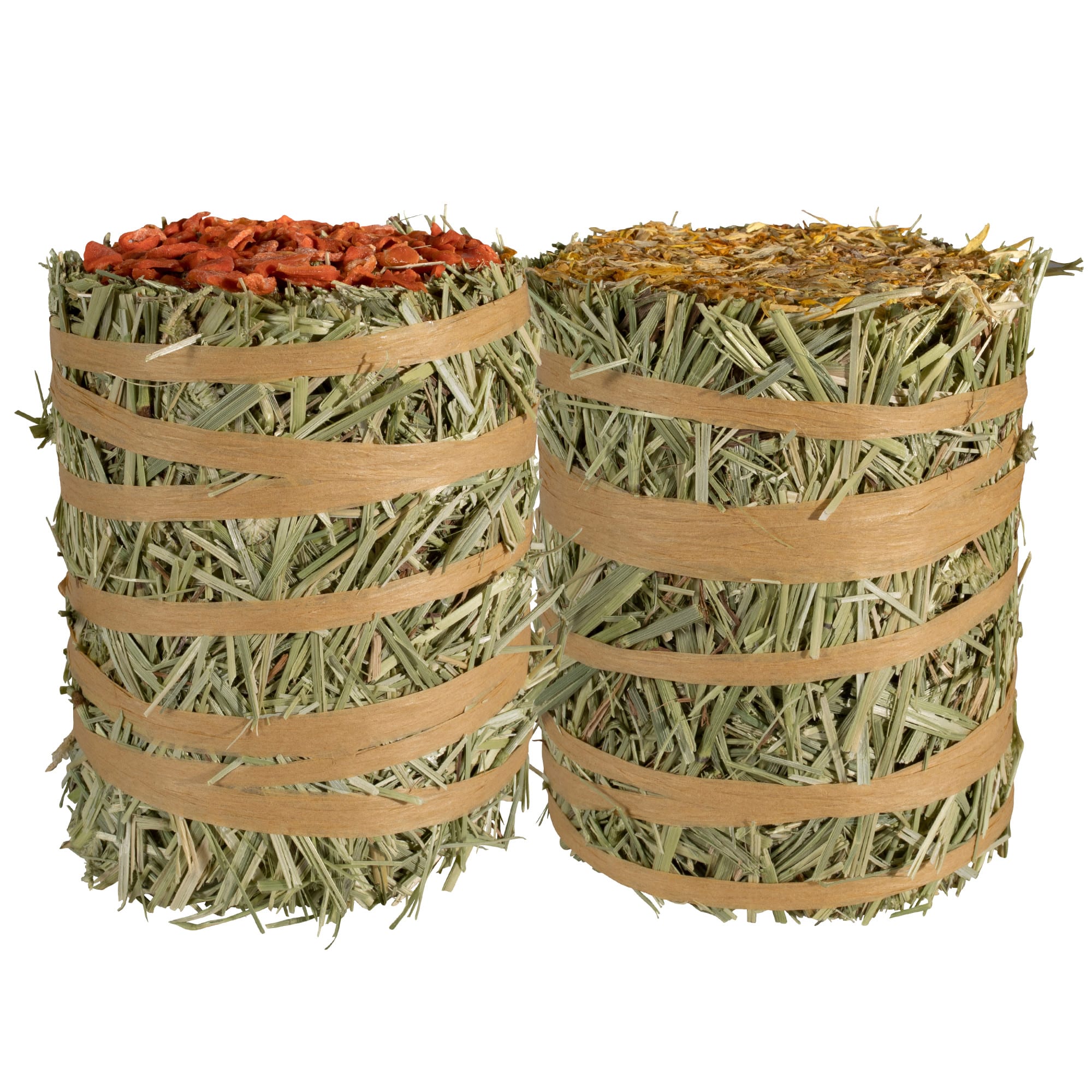 Kaytee Field+Forest Carrot and Marigold Mini Hay Bales, 7 oz., Pack of 2