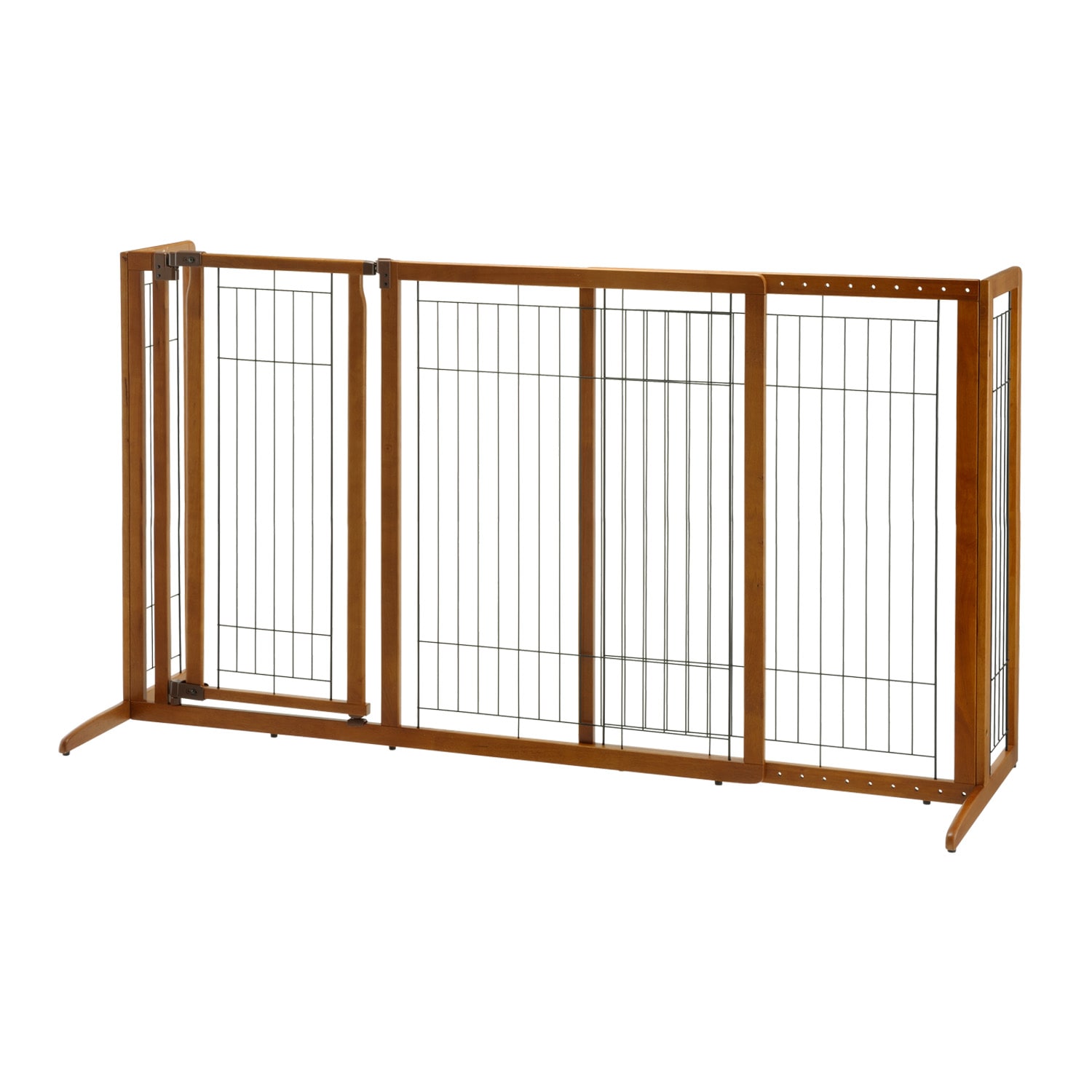 Richell Deluxe Freestanding Pet Gate with Door, Large