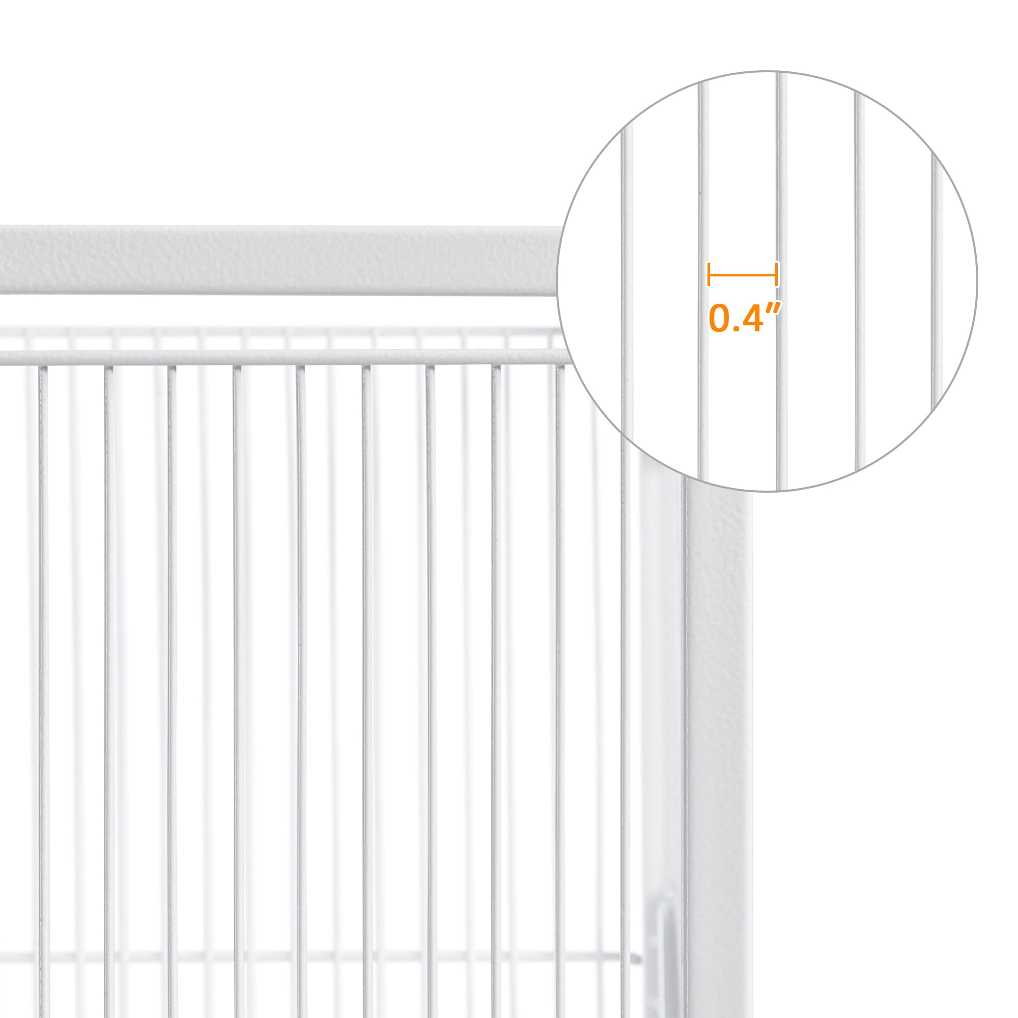 Topeakmart White Metal Bird Cage with Rolling Detachable Stand, 53.5" H