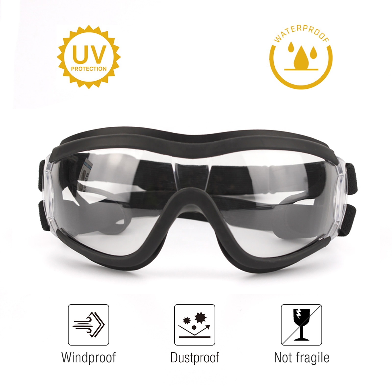 Dog Glasses Medium-large Dog UV Resistant Adjustable Glasses Windproof Anti-snow Anti-dust Dog Glasses