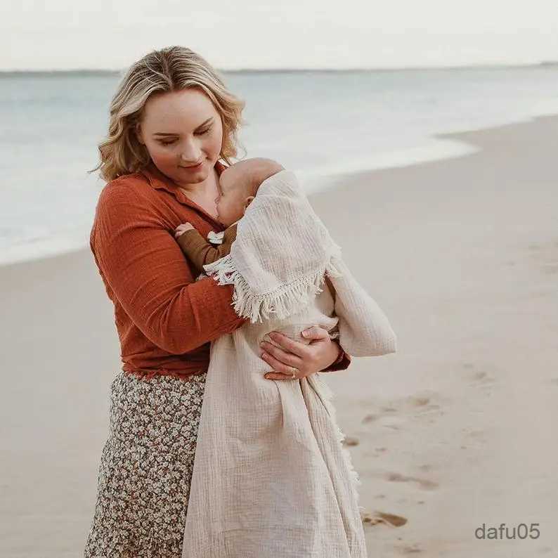 Blankets Swaddling Tassel Baby Receiving Blanket Muslin Blanket Personalized Name Throw Blanket Stroller Cover Swaddling Blanket Burb Cloth