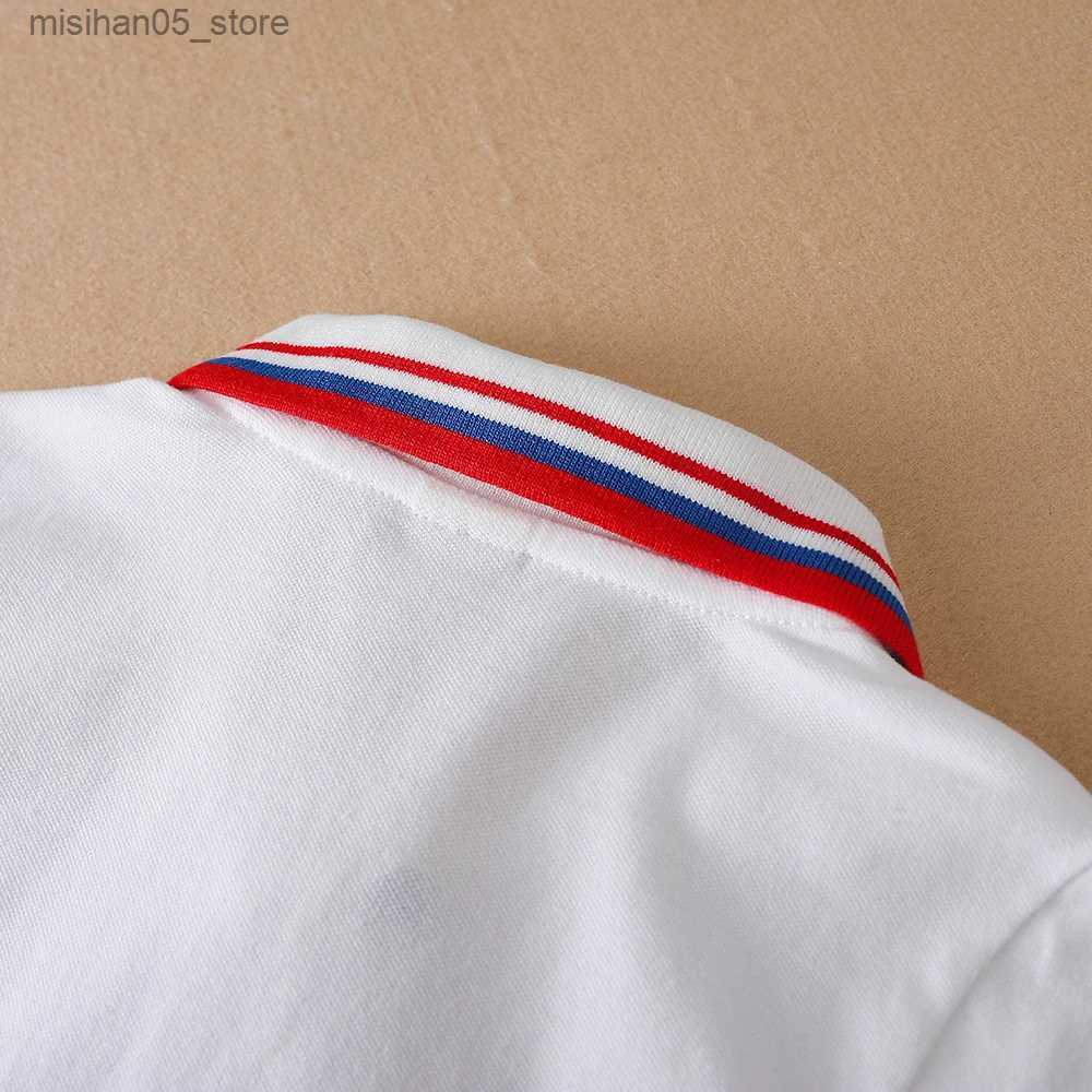 Clothing Sets Clothing set for girls 2023 new childrens polo T-shirt+2-piece set for childrens tennis sportswear Q240425