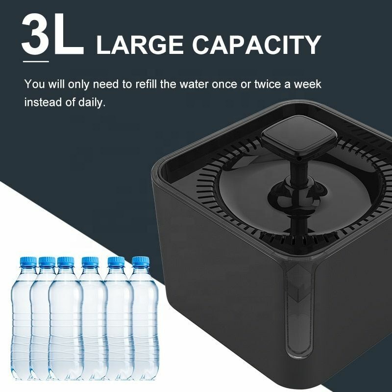 3L Automatic Pet Cat Dog Feeder Drinking Fountain 360 Circulating Filtration Cats Dog Water Fountain