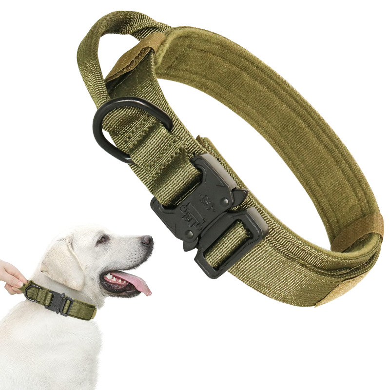Strong Dog Military Tactical Collar Pet Bungee Leash Durable Nylon Pet Training Collars With Handle Large Dogs French Bulldog