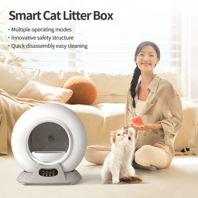 Self Cleaning Intelligent Litter Basin Smart Cat Litter Box Automatic Cat Toilet Tray