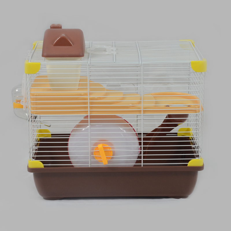 The standard brown hamster cage is more suitable for home use in a discount pollution-free plastic
