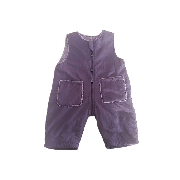 Triple-Layered Durable Purple Bibs with DuPont Fabric and Additional Fleece for Babies of Both Genders