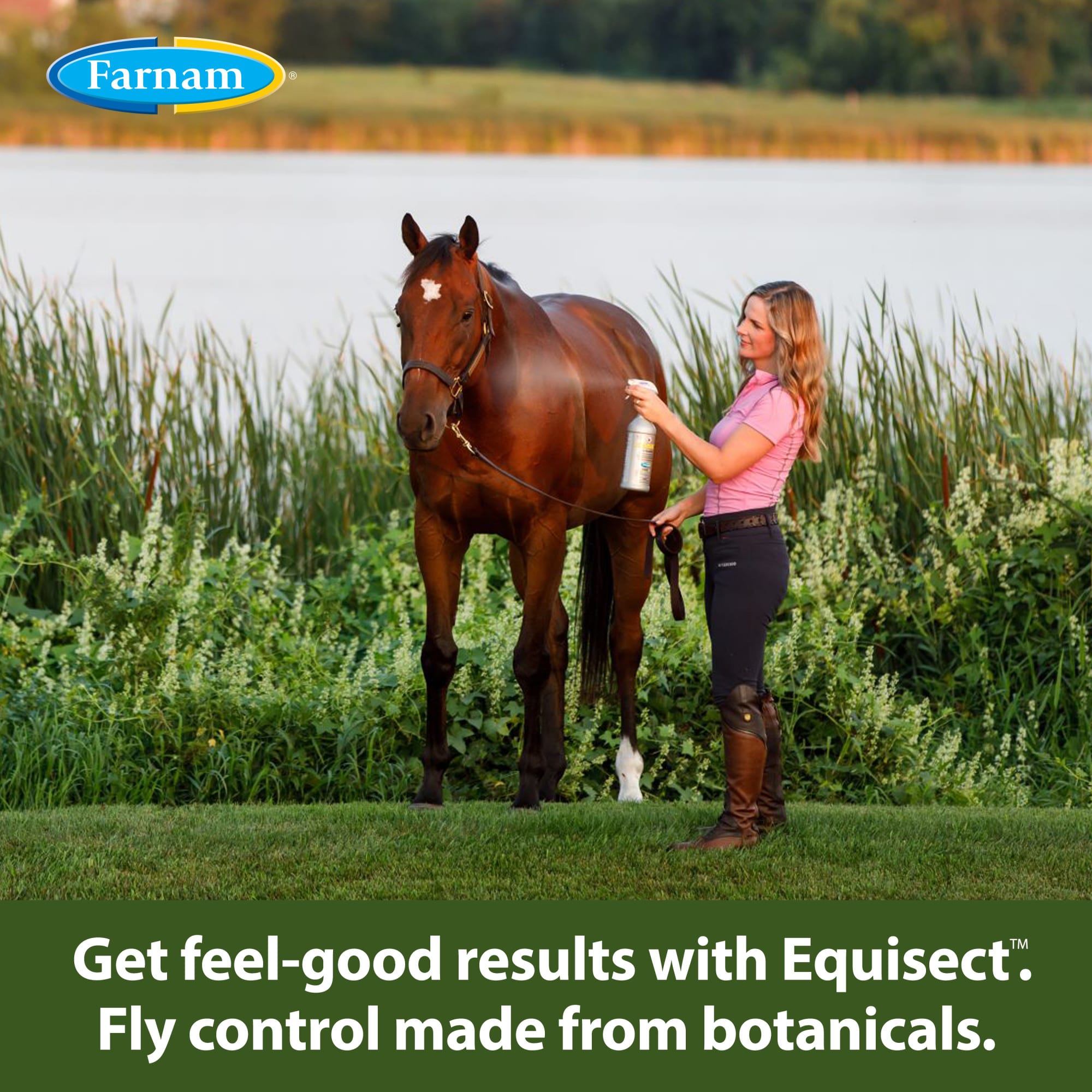 Farnam Equisect Botanical Fly Repellent for Horses, Dogs and Cats, 32 fl. oz.